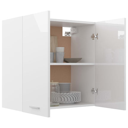 vidaXL Hanging Cabinet High Gloss White 60x31x60 cm Chipboard