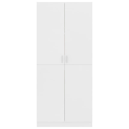 vidaXL Wardrobe White 80x52x180 cm Chipboard