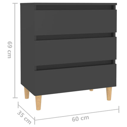 Sideboard Grey 60x35x69 cm Engineered Wood