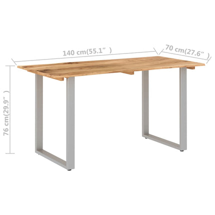 Dining Table 140x70x76 cm Solid Acacia Wood