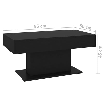 vidaXL Coffee Table Black 96x50x45 cm Chipboard