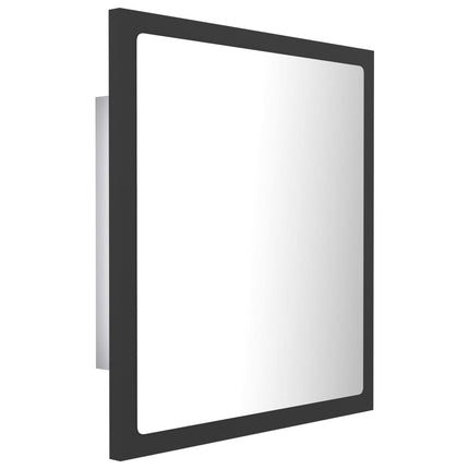 vidaXL LED Bathroom Mirror Grey 40x8.5x37 cm Chipboard
