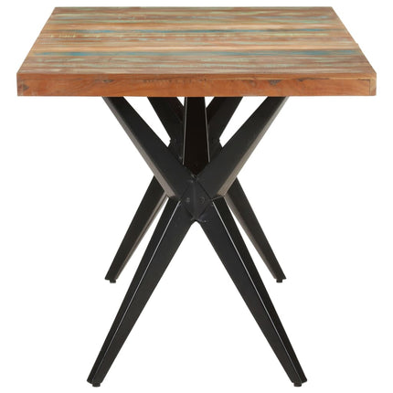 vidaXL Dining Table 160x80x76 cm Solid Reclaimed Wood