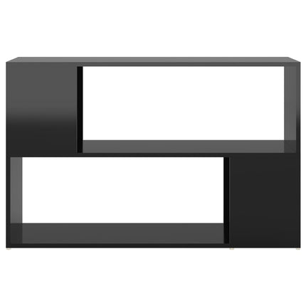 Book Cabinet High Gloss Black 100x24x63 cm Engineered Wood