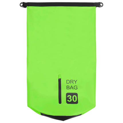 vidaXL Dry Bag with Zipper Green 30 L PVC