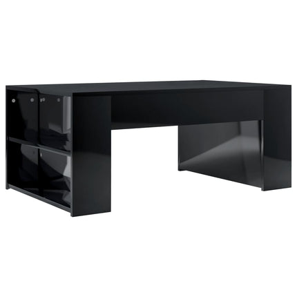 vidaXL Coffee Table High Gloss Black 100x60x42 cm Chipboard