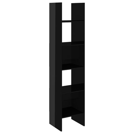 Book Cabinet High Gloss Black 40x35x180 cm Engineered Wood
