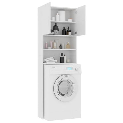 vidaXL Washing Machine Cabinet White 64x25.5x190 cm Chipboard