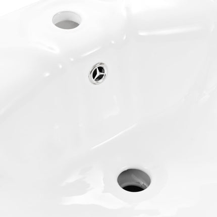 vidaXL Freestanding Basin with Pedestal Ceramic White 580x510x200 mm
