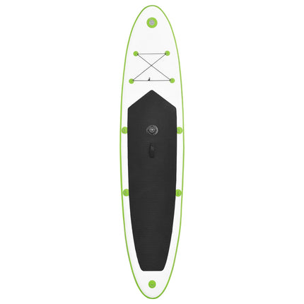 Inflatable Stand Up Paddleboard with Sail Set Green and White