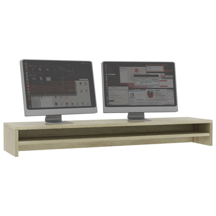 vidaXL Monitor Stand Sonoma Oak 100x24x13 cm Chipboard