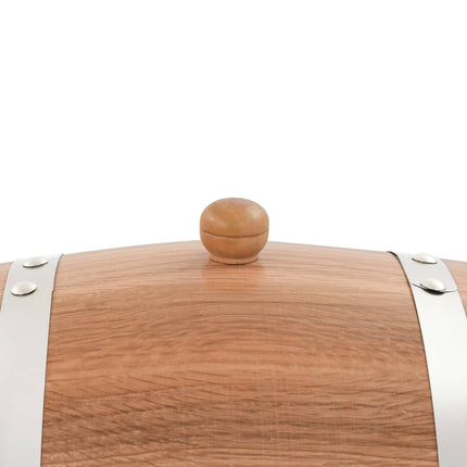 vidaXL Wine Barrel with Tap Solid Oak Wood 12 L