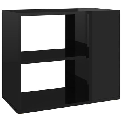 Side Cabinet High Gloss Black 60x30x50 cm Engineered Wood
