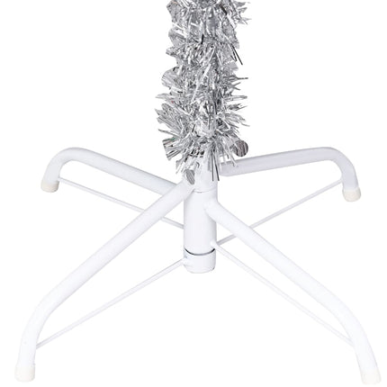 vidaXL Artificial Christmas Tree with Stand Silver 150 cm PET