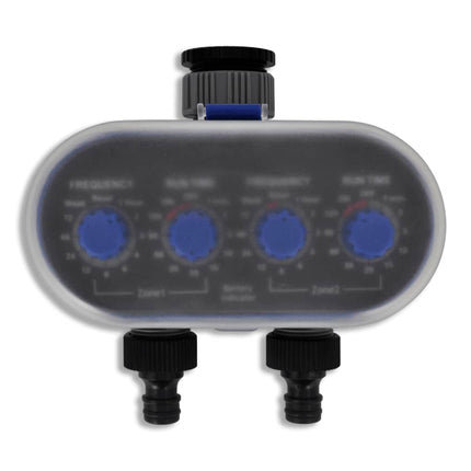 vidaXL Garden Electronic Automatic Water Timer Irrigation Timer Double Outlet