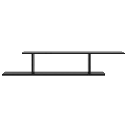 Wall-Mounted TV Shelf High Gloss Black 125x18x23 cm Engineered Wood