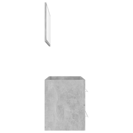 vidaXL 2 Piece Bathroom Furniture Set Concrete Grey Chipboard