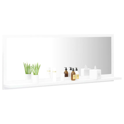vidaXL Bathroom Mirror White 100cm Chipboard
