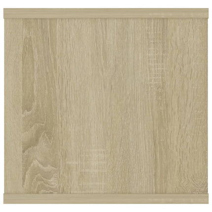 Wall Shelf Sonoma Oak and White 102x30x29 cm Engineered Wood