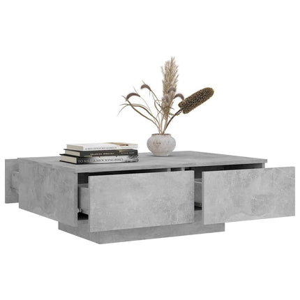 vidaXL Coffee Table Concrete Grey 90x60x31 cm Chipboard