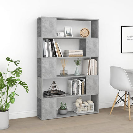 vidaXL Book Cabinet Room Divider Concrete Grey 100x24x155 cm Chipboard