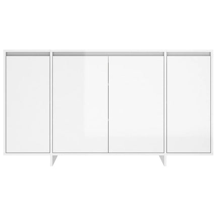 Sideboard High Gloss White 135x41x75 cm Engineered Wood