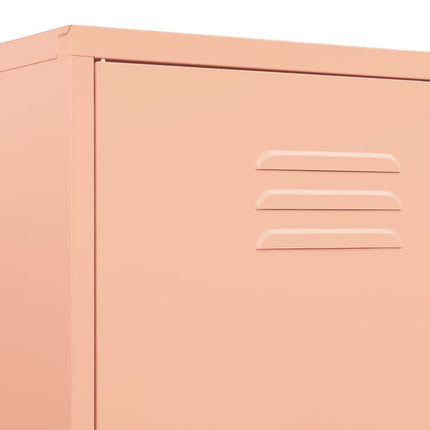 vidaXL Wardrobe Pink 90x50x180 cm Steel