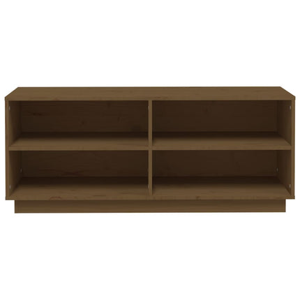 Shoe Cabinet Honey Brown 110x34x45 cm Solid Wood Pine