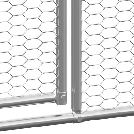 vidaXL Outdoor Chicken Cage 3x2x2 m Galvanised Steel