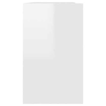 vidaXL Sideboard High Gloss White 120x41x75 cm Chipboard