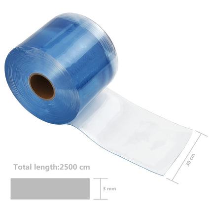 vidaXL Strip Curtain Roll PVC 3mm x 300mm 25 m