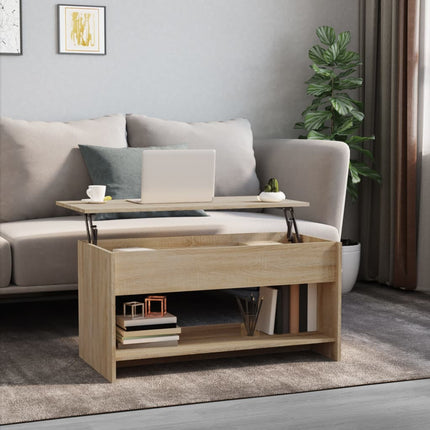 vidaXL Coffee Table Sonoma Oak 102x50x52.5 cm Engineered Wood