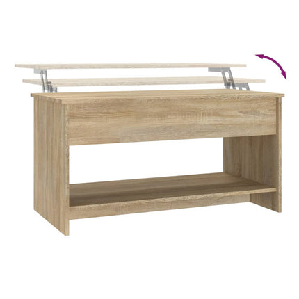 vidaXL Coffee Table Sonoma Oak 102x50x52.5 cm Engineered Wood