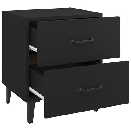 Bedside Cabinet Black 40x35x47.5 cm