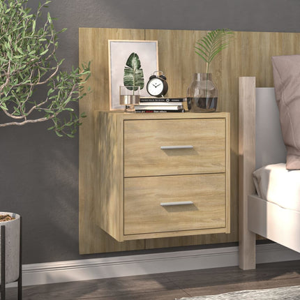 Wall-mounted Bedside Cabinet Sonoma Oak