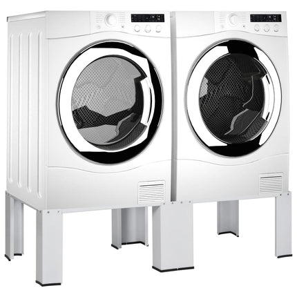 vidaXL Double Washing and Drying Machine Pedestal White
