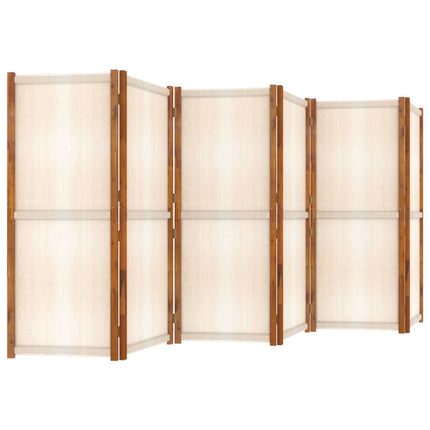 vidaXL 6-Panel Room Divider Cream White 420x180 cm
