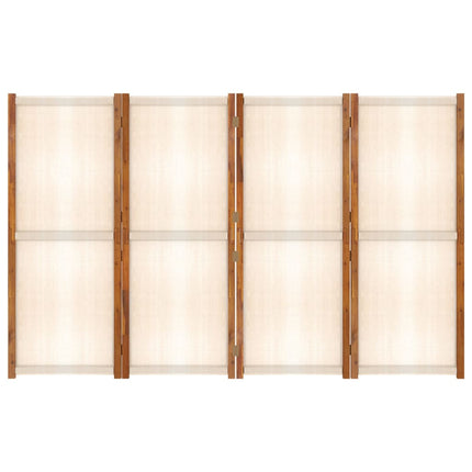 4-Panel Room Divider Cream White 280x180 cm