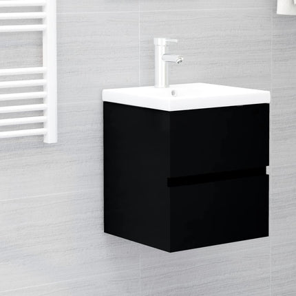 vidaXL Sink Cabinet Black 41x38.5x45 cm Engineered Wood
