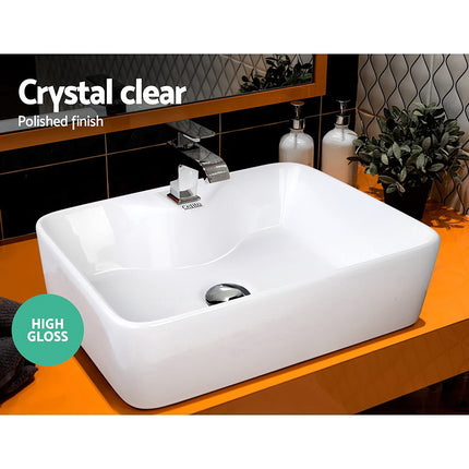 Ceramic Rectangle Sink Bowl - White