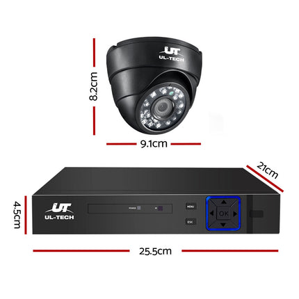 CCTV Security Camera Home System DVR 1080P IP Long Range 4 Dome Cameras