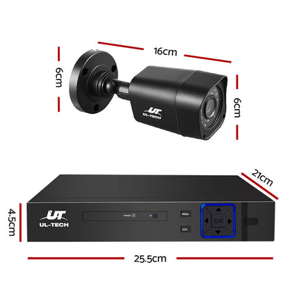 Home CCTV Security System Camera 4CH DVR 1080P 1500TVL 1TB Outdoor Home