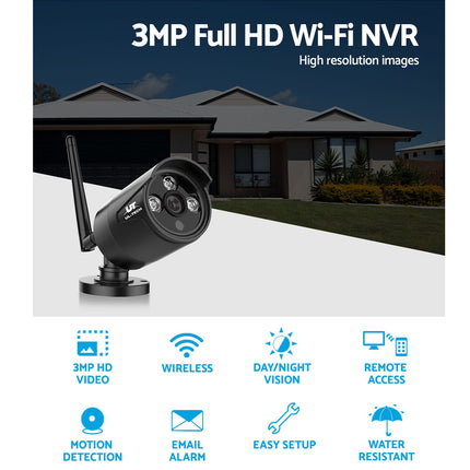 3MP Wireless Security Camera System IP CCTV Home