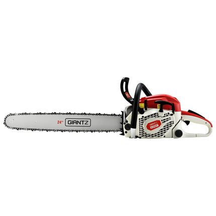 88cc Commercial Petrol Chainsaw E-Start 24 Bar Pruning Chain Saw