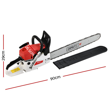 62cc Petrol Commercial Chainsaw 20" Bar E-Start Tree Chain Saw Pruning
