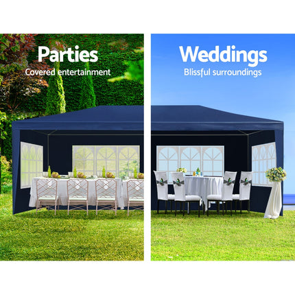 Gazebo 3x6 Outdoor Marquee Gazebos Wedding Party Camping Tent 6 Wall Panels