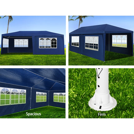 Gazebo 3x6 Outdoor Marquee Gazebos Wedding Party Camping Tent 6 Wall Panels