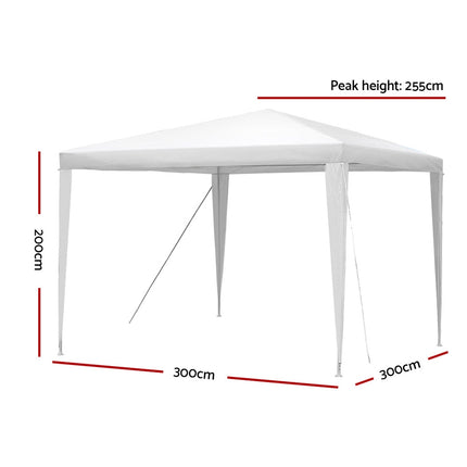 Wedding Gazebo Outdoor Marquee Party Tent Event Canopy Camping 3x3 White