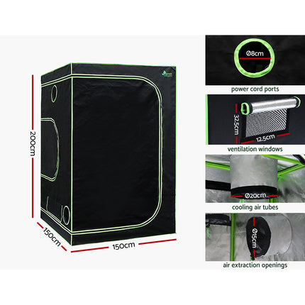 Grow Tent 2200W LED Grow Light Hydroponic Kits System 1.5x1.5x2M