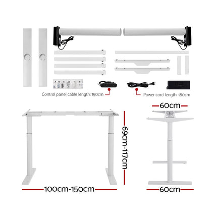 Electric Standing Desk Height Adjustable Sit Stand Desks White Oak